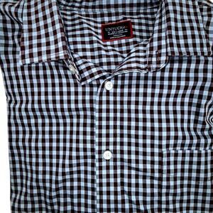 UNTUCKit Mens XX-Large Mclaren WF Brown Blue Plaid Button Down Shirt